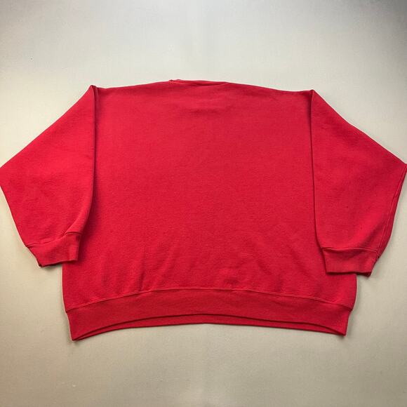 Vintage Logo 7 Sweatshirt Adult XL Red Crewneck Fleece Heavyweight Sports 90s - Picture 4 of 14